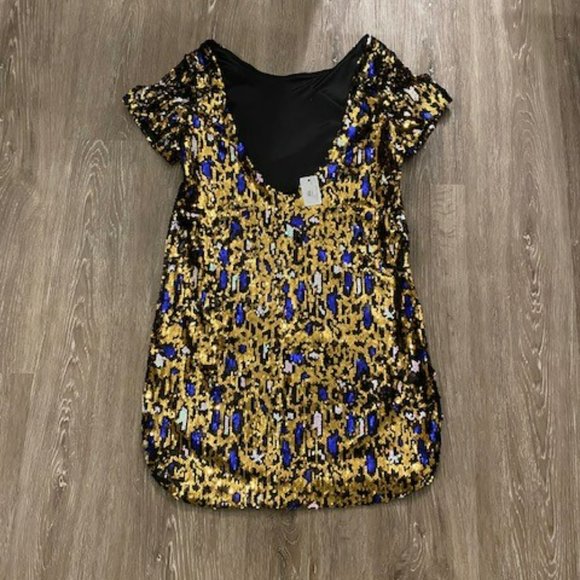 KARLIE leopard sequin Mini Dress - Picture 5 of 9